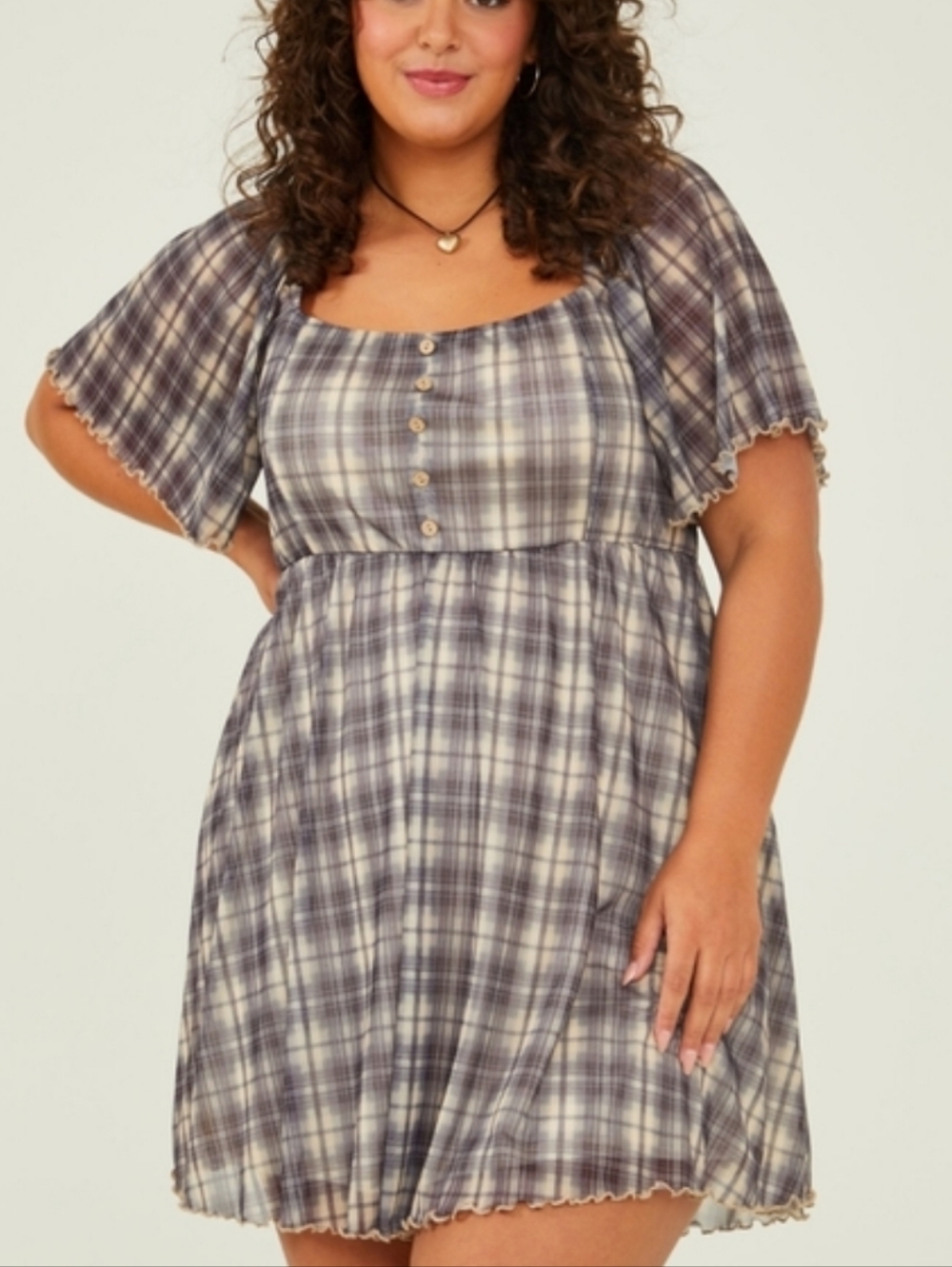 Arula Xquisite Plaid Smocked Dress Size XL NWT Altar'd State Boho Cottagecore